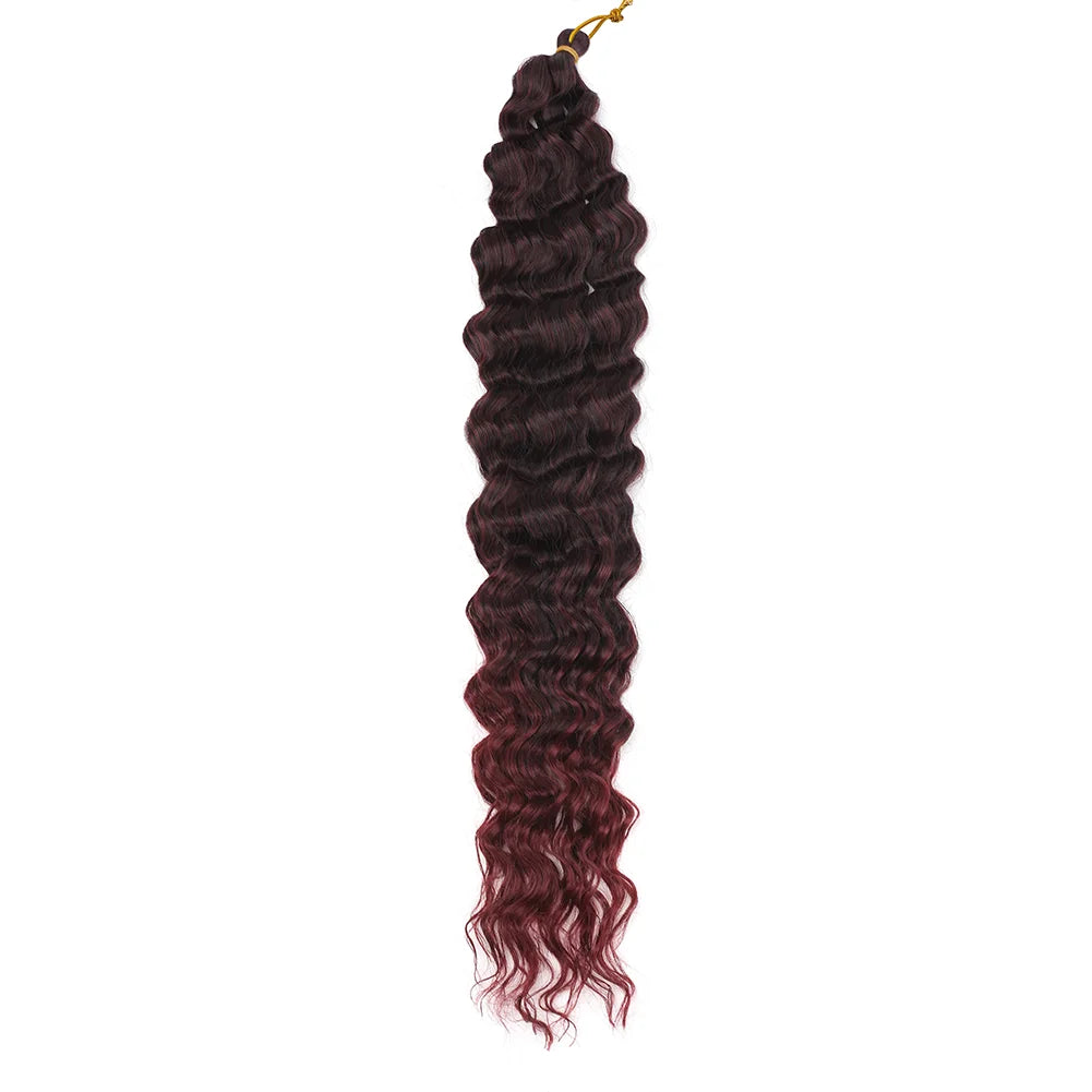 Water Wave Crochet Hair Extensions 30Inch Synthetic Twist Curly Crochet Braids Soft Bohemian Water Wave Braid Hair