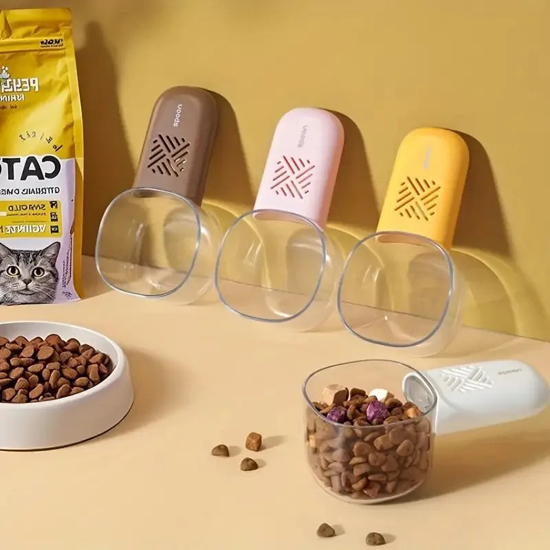 Pet Food Cup for Dog Cat Feeding Bowl Kitchen Scale Spoon Measuring Scoop Cup Portable with Scale Feeding Transparent Supplies