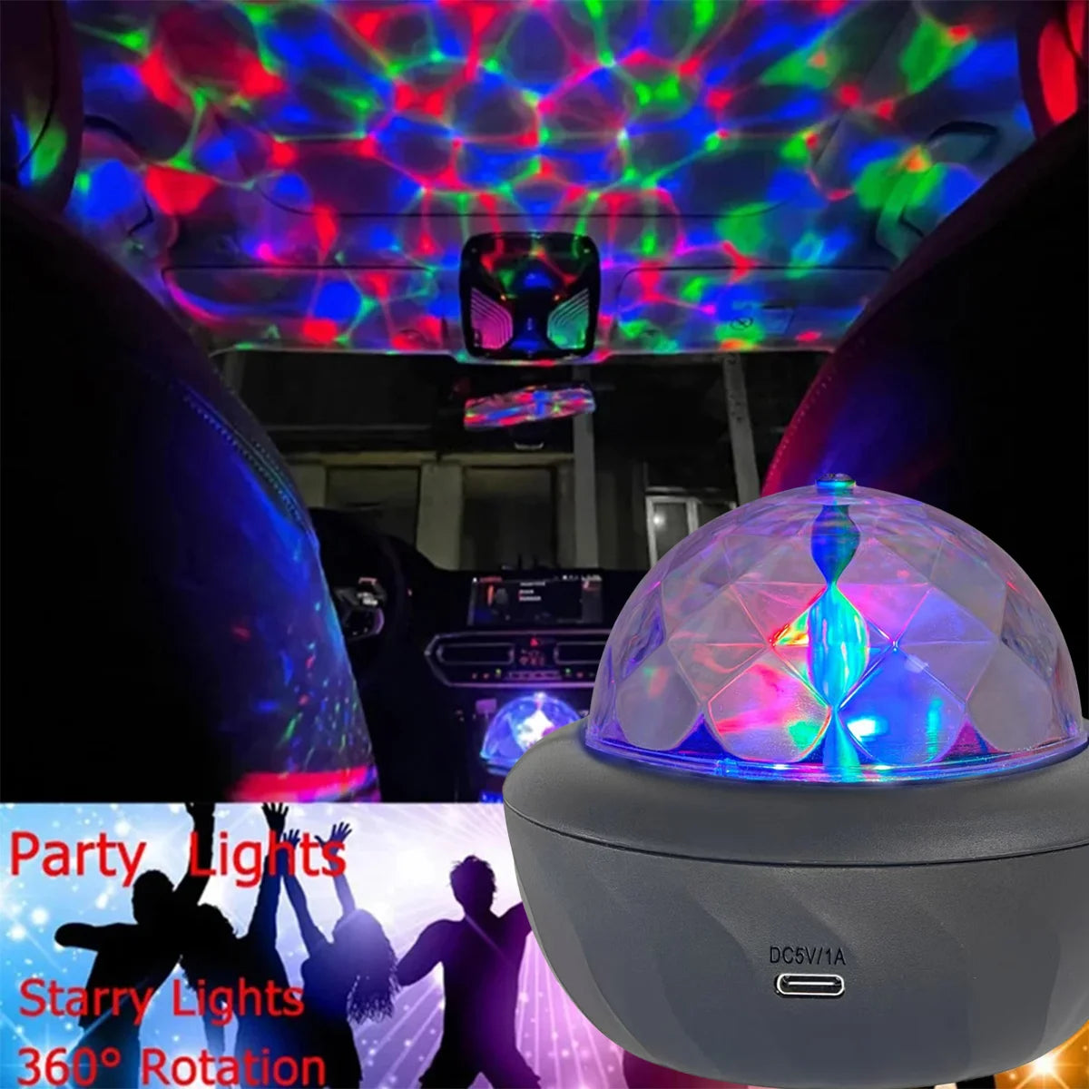 Starry Sky Projector Night Lights USB 5V Galaxy Projector Auto Rotating for Game Room Decoration Christmas Gift Halloween Lights