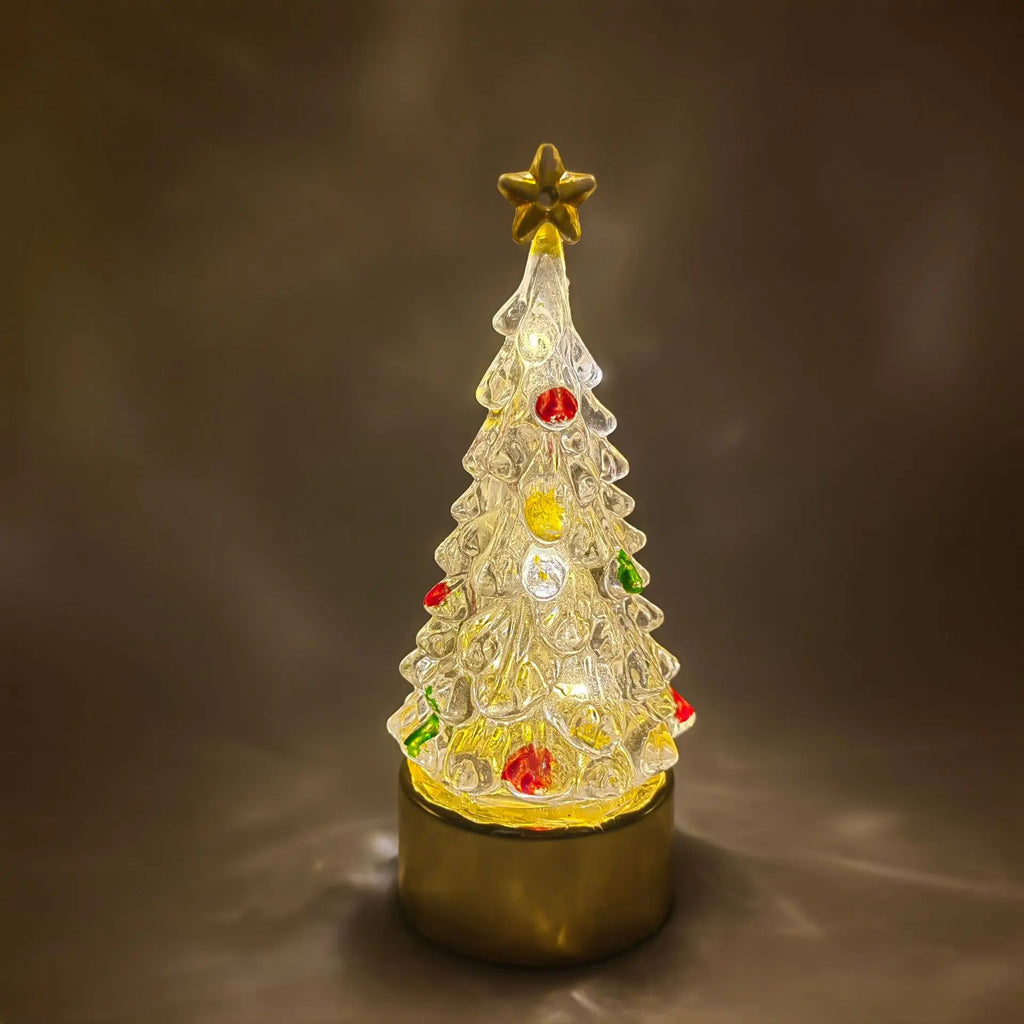 LED Night Lamp Mini Christmas Tree Christmas Luminous Decoration Bed Side Lamp Battery Powered Gift Desktop Ornament Night Lamps