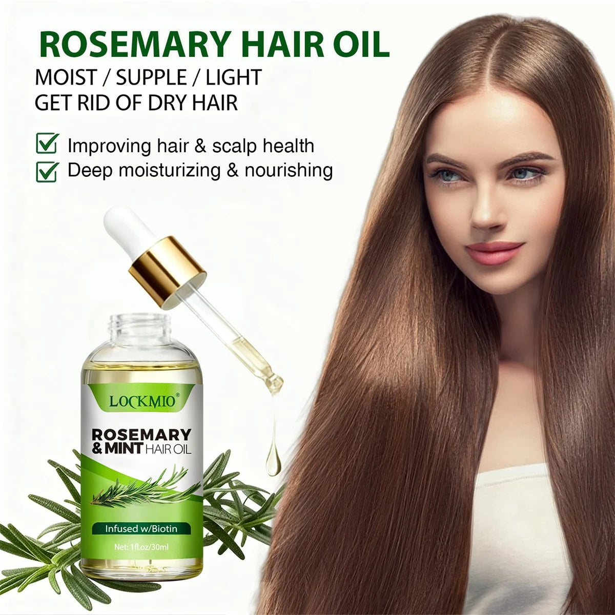 Women Hair Care Styling Products Moisturizing Nourishing Rosemary  Mint Oil Smoothing Shine Curl Cream Massage Detangling Brush