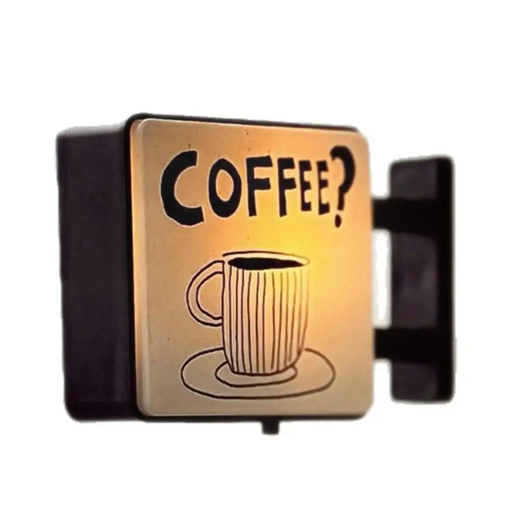 Coffee Corner Creative Atmosphere Light Sign Fridge Magnet Magnetic Home Miniature Pegboard Coffee Shop Glowing Decoration