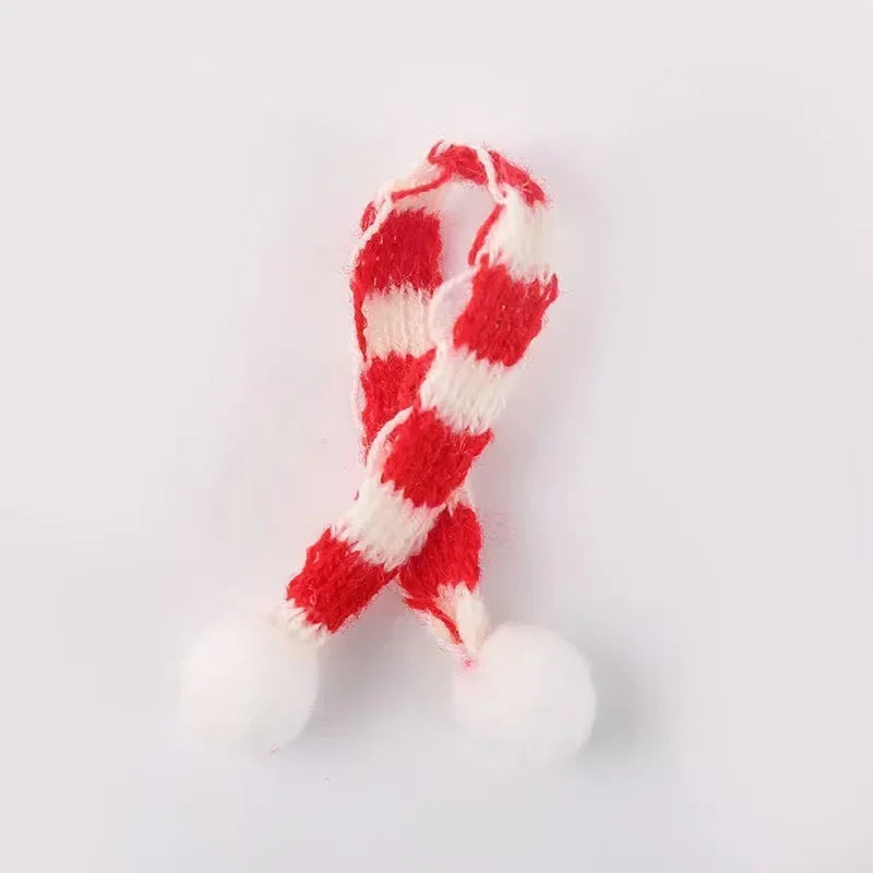Mini Christmas Bear Doll Plush Bear Gift Clothing Bag Keychain Pendants Baking Decoration Christmas Drop Ornaments Kid Xmas Gift