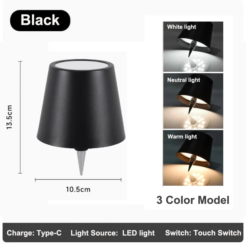 Wireless Table Lamp For Wine Bottles LED Bottle Light For Outdoor Use Touch Control Ideal For Restaurants Bars Festival Party