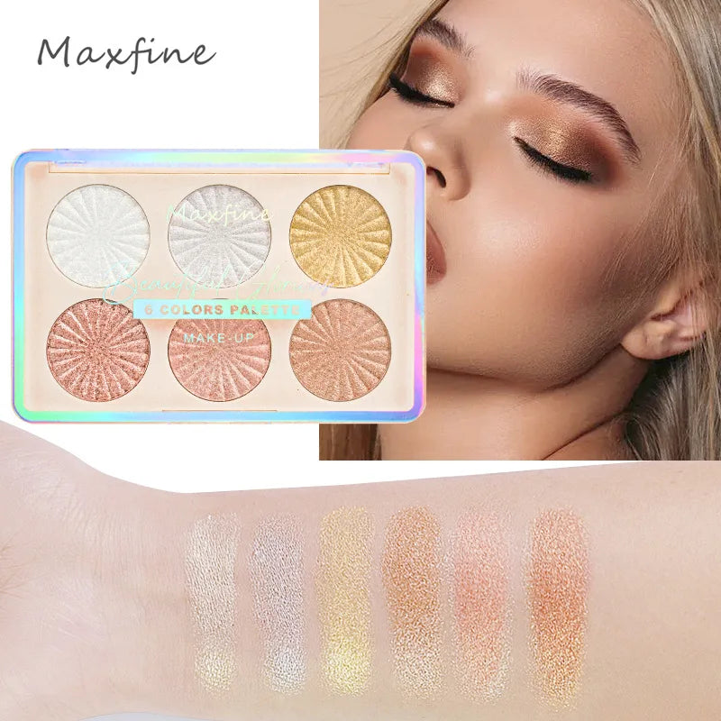 Color-retaining contour palette highlights all the functions of contour, which is a portable high-gloss cosmetic blush plate.