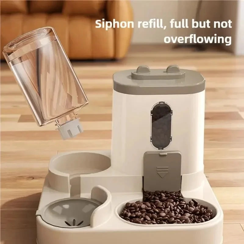 Dog & Cat Automatic Feeder & Waterer Set: Gravity Design