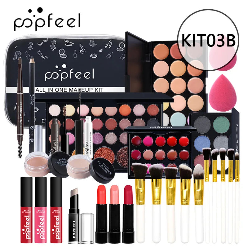 POPFEEL All-in-One Makeup Kit Gift Set with Eyeshadow Palette