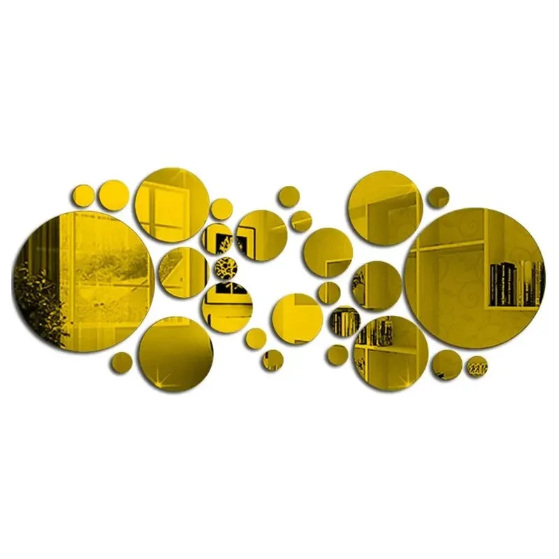 Acrylic Mirror Wall Sticker Round Decorative Mirror for Living Room