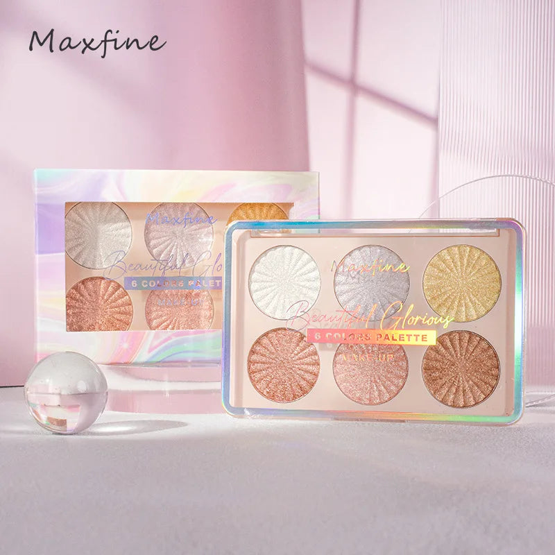 Color-retaining contour palette highlights all the functions of contour, which is a portable high-gloss cosmetic blush plate.