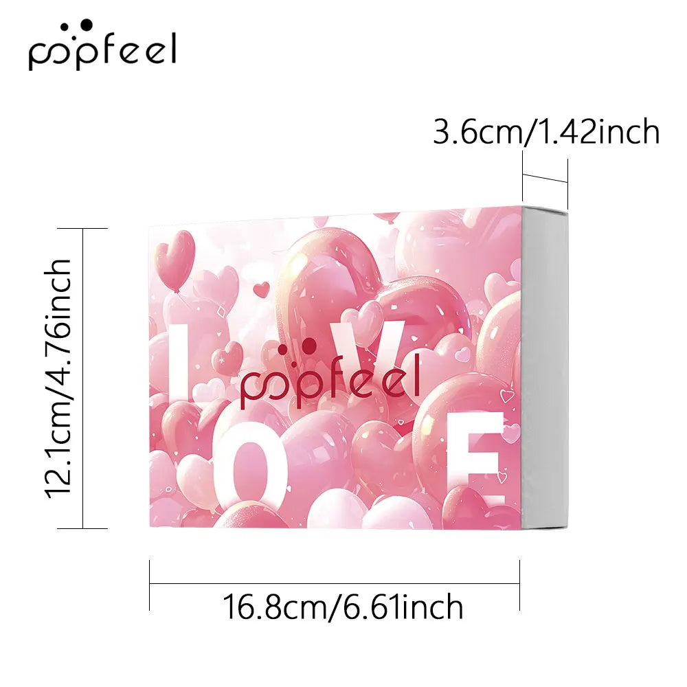 POPFEEL 12-Piece Valentine's Day Makeup Set -Cosmetics Includes Eyeshadow, Blush, Lipstick, Lip Gloss, Mascara, Eyebrow Pencil, Eyeliner.