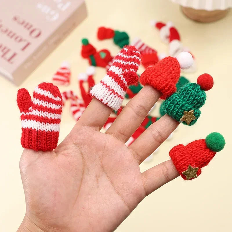 Mini Christmas Bear Doll Plush Bear Gift Clothing Bag Keychain Pendants Baking Decoration Christmas Drop Ornaments Kid Xmas Gift