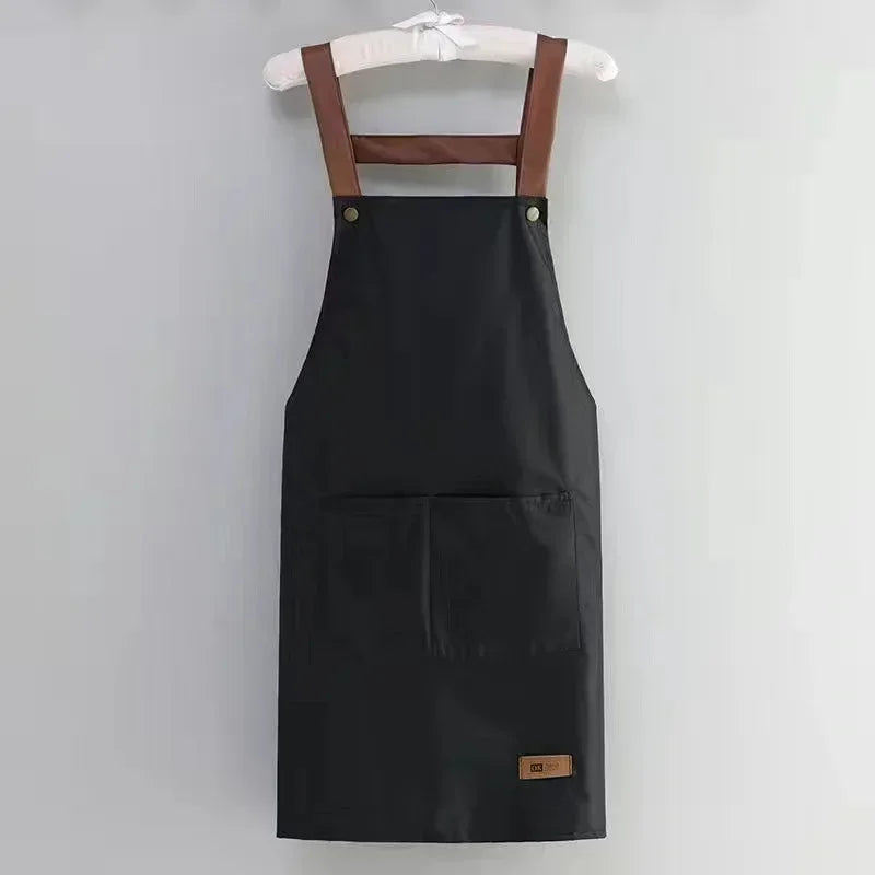 Waterproof and antifouling large pocket clothes apron