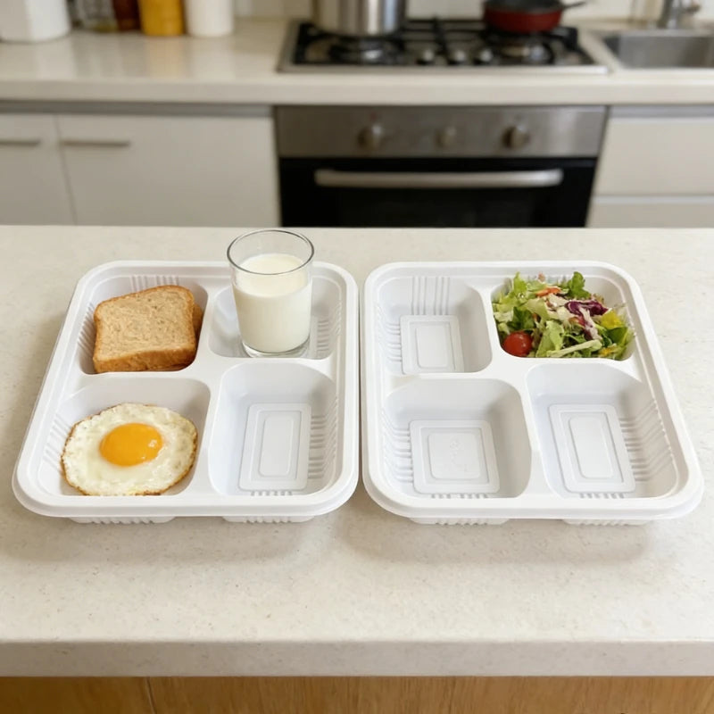 10/30/50PCS Disposable White Plastic Plates PP Material High-quality Tableware Kitchens Restaurants Desserts Parties Supplies