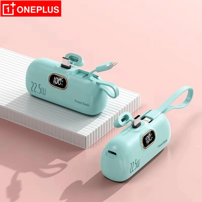 OnePlus 10000mAh Portable Power Bank 2- in-1 Fast Charger Lightweight High capacity Pocket Power Bank For IPhone Huawei Samsung