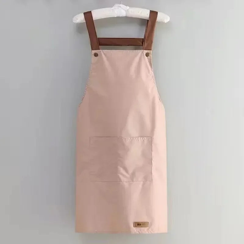 Waterproof and antifouling large pocket clothes apron