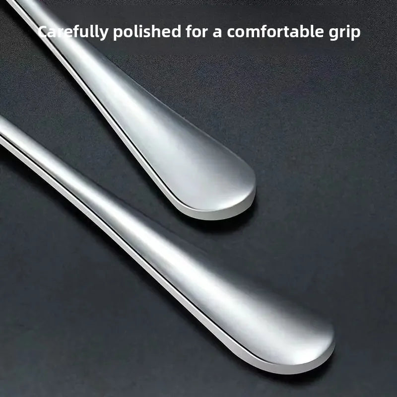 6PCS Stainless Steel Coffee Spoon Long Handle Ice Cream Dessert Tea Spoon For Picnic Drinkware Tableware Kitchen Set Supply