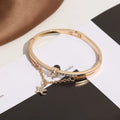 2024 New Luxury Jewelry Stainless Steel Bracelets & Bangles Female Heart Forever Love Charm Bracelet for Women Gifts