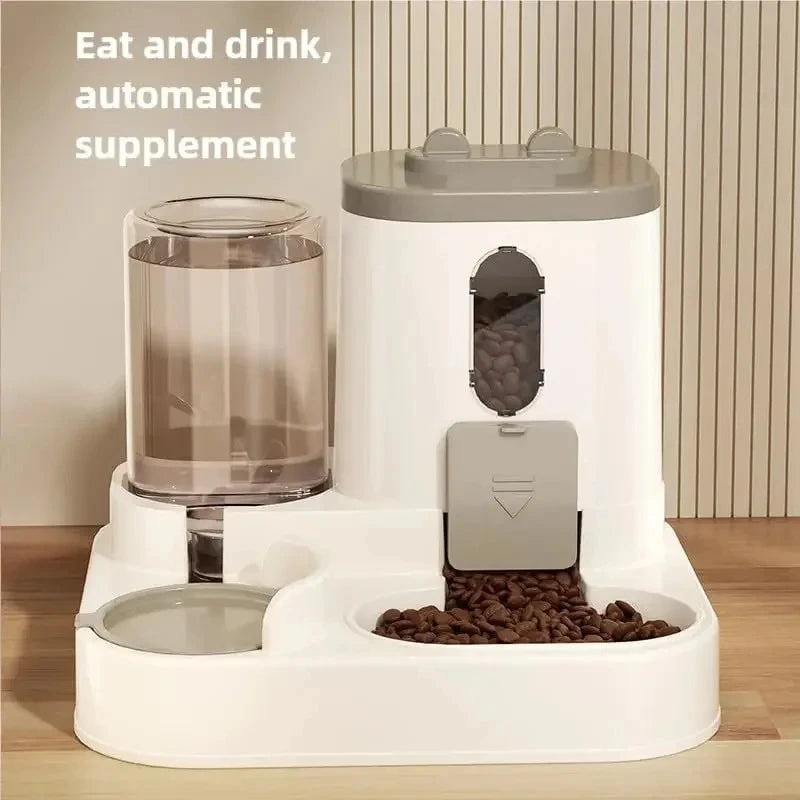 Dog & Cat Automatic Feeder & Waterer Set: Gravity Design