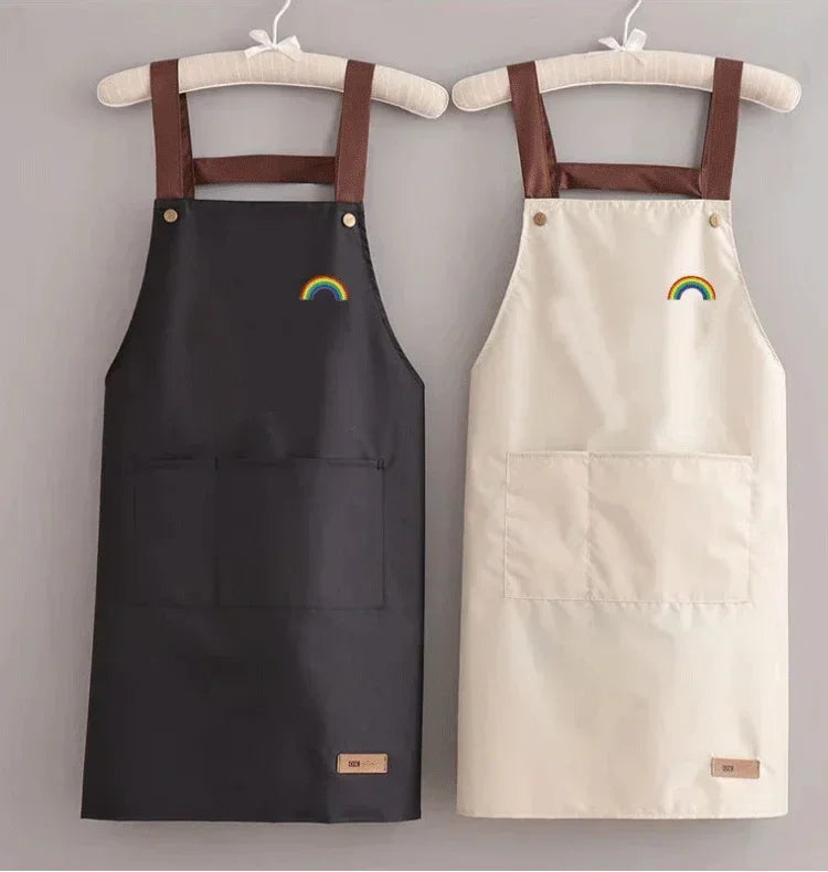 Waterproof and antifouling large pocket clothes apron