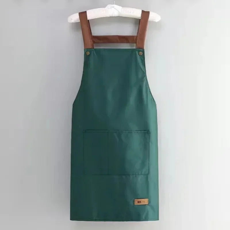 Waterproof and antifouling large pocket clothes apron
