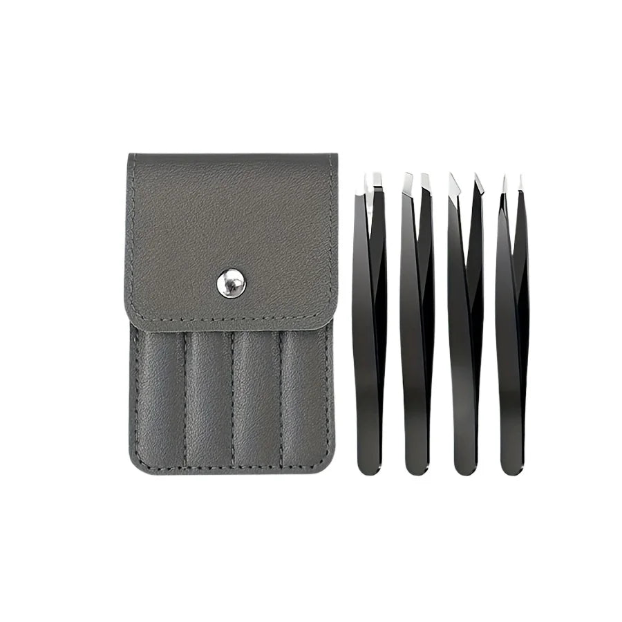 Stainless Steel Eyebrow Tweezers Set  Tools