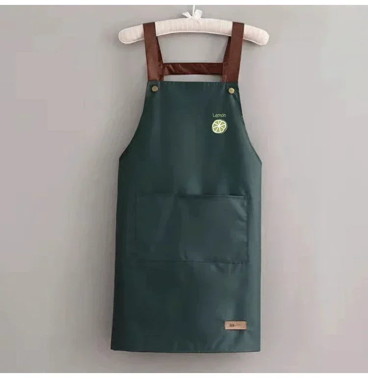 Waterproof and antifouling large pocket clothes apron