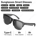Smart AI Glasses Voice Control Wireless Call Music Playback Hi-Fi Sound Quality High-Capacity Battery UV Protection Sunglasses