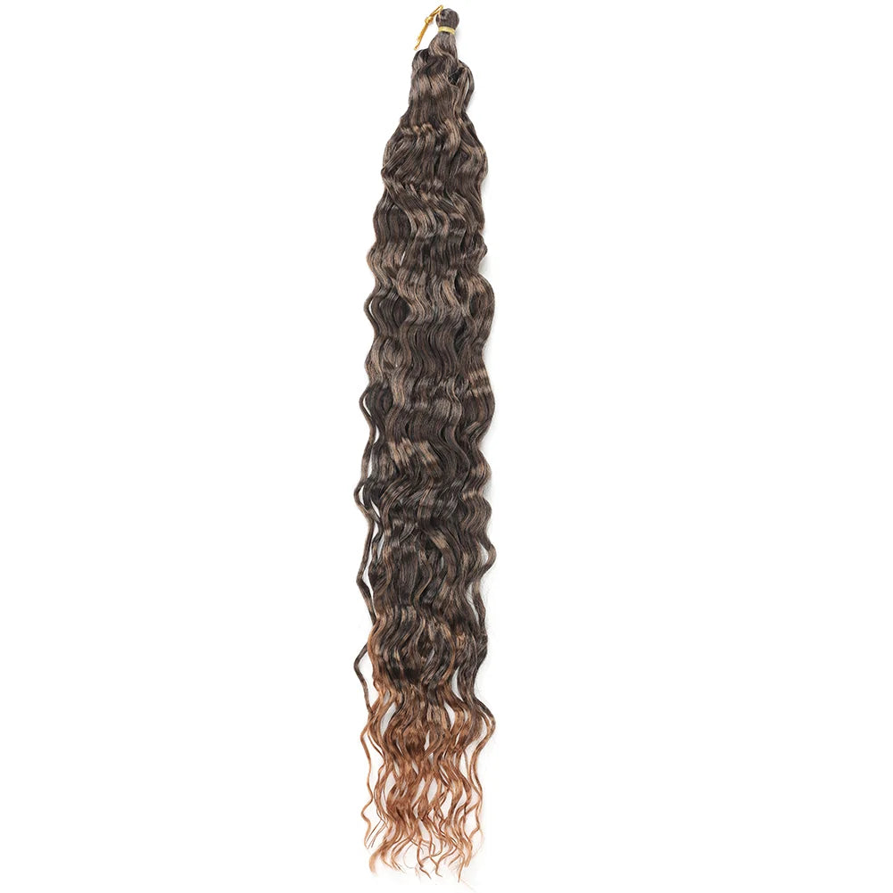 Water Wave Crochet Hair Extensions 30Inch Synthetic Twist Curly Crochet Braids Soft Bohemian Water Wave Braid Hair