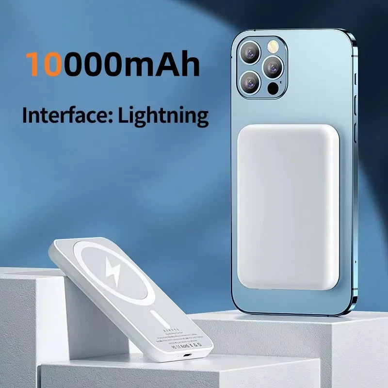 50000mAh Magnetic Power Bank Type-C Port External Battery Portable Wireless Charger for iPhone Xiaomi Huawei Spare Battery