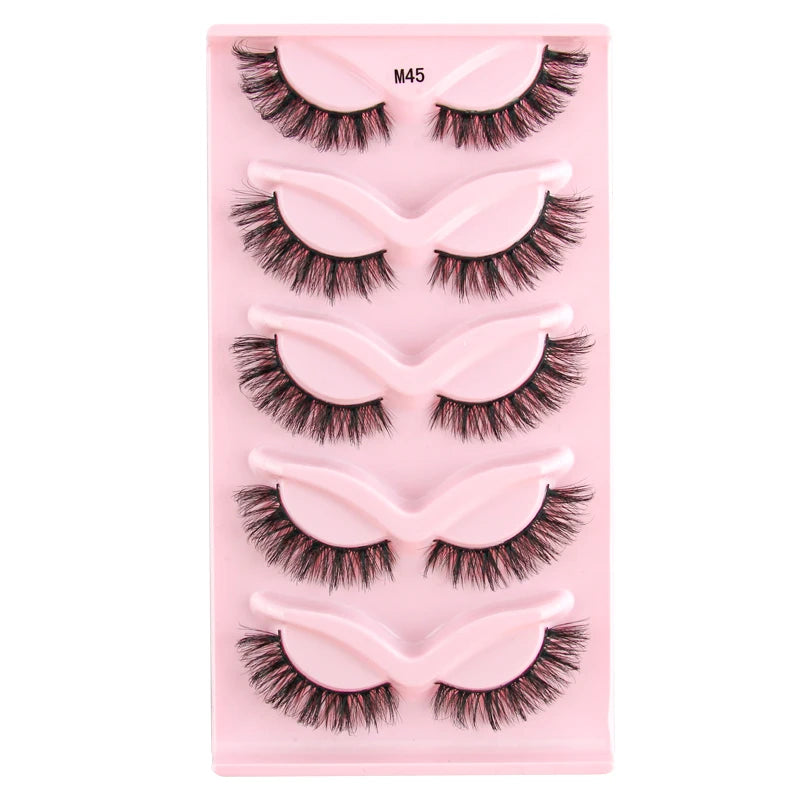 3/5 Pairs  Lashes Natural Short Fluffy Eyelashes