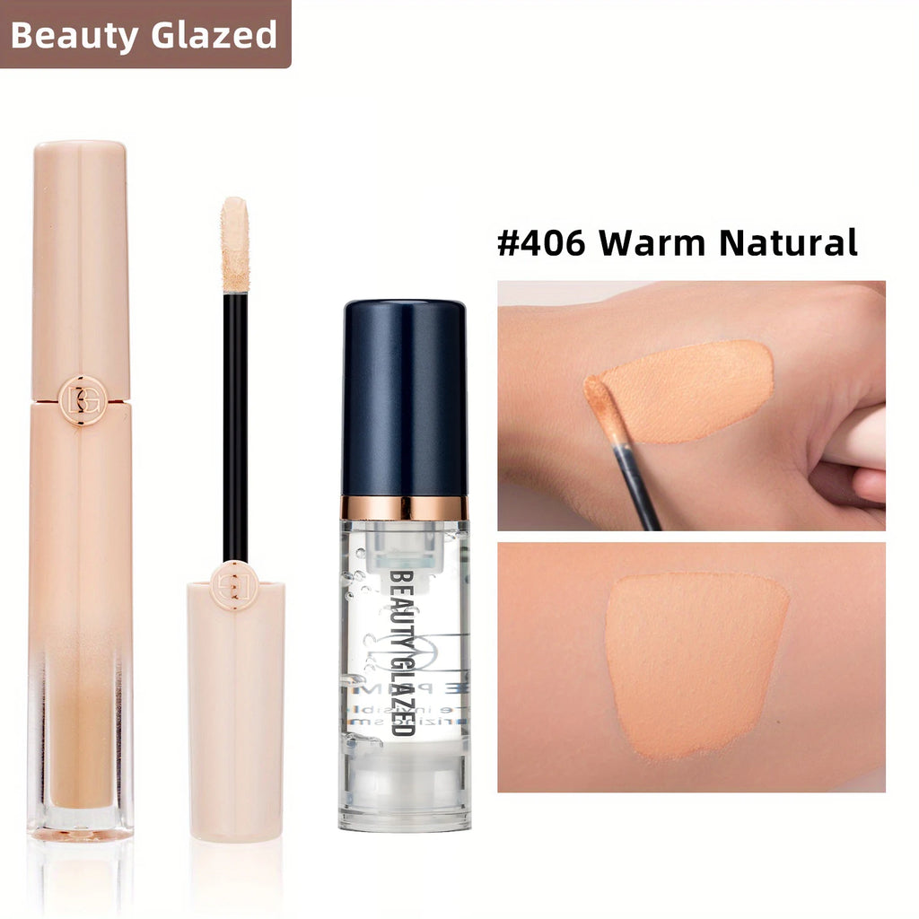 6-color Full Coverage Concealer + Makeup Primer Set Natural Matte Long-lasting Waterproof Foundation Full Coverage Concealer