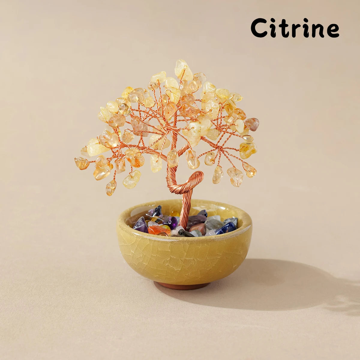 Natural Crystal Tree Energy Stone Money Home Decor