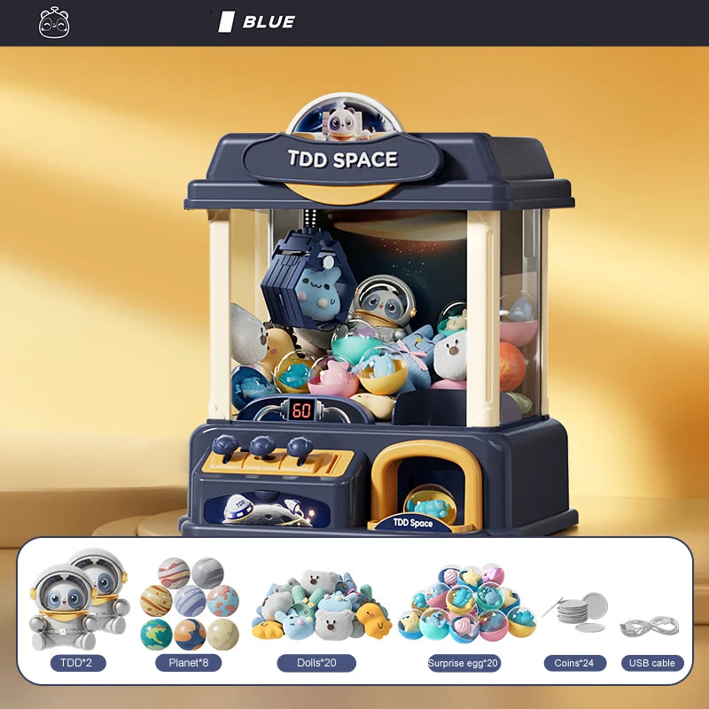Doll Machine Coin Operated Play Game Mini Claw Catch Toy Machines Dolls Maquina dulces Children Interactive Toys Birthday Gifts