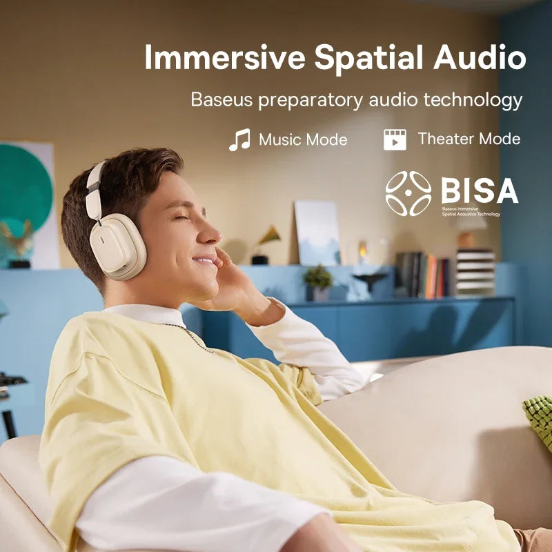 Baseus Bowie H1i Bluetooth 5.3 Active Noise Cancellation Headsets Headphone