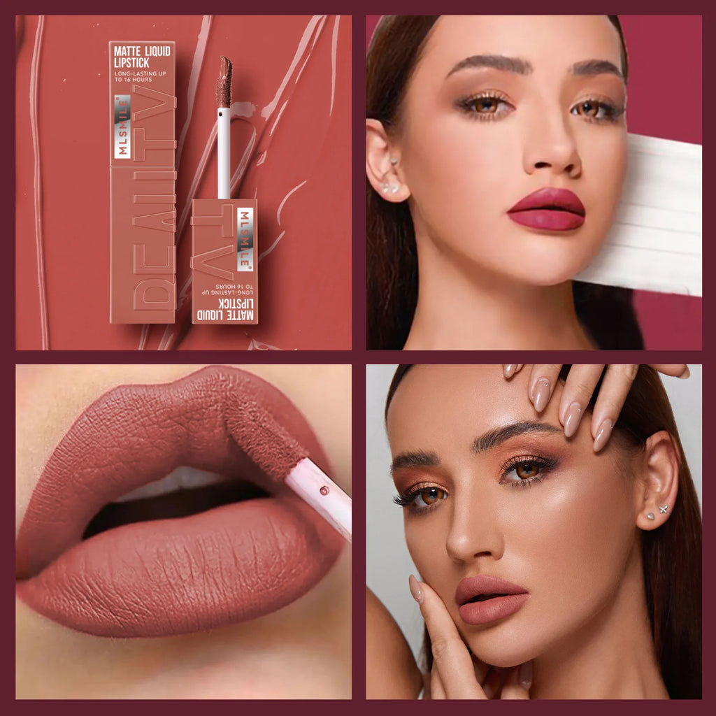 Nude Red Pink Velvet Liquid Lipsticks Makeup Cosmetic