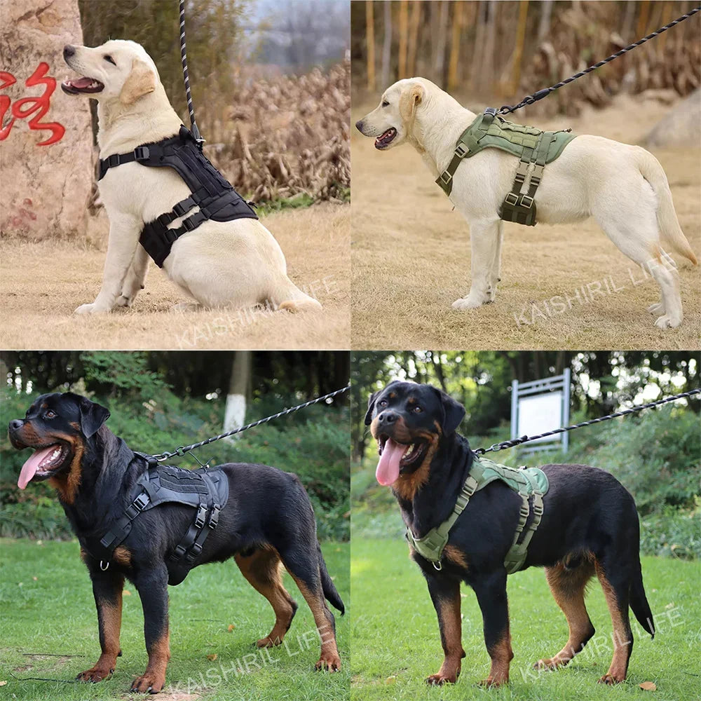 Military Large Dog Harness Pet German Shepherd