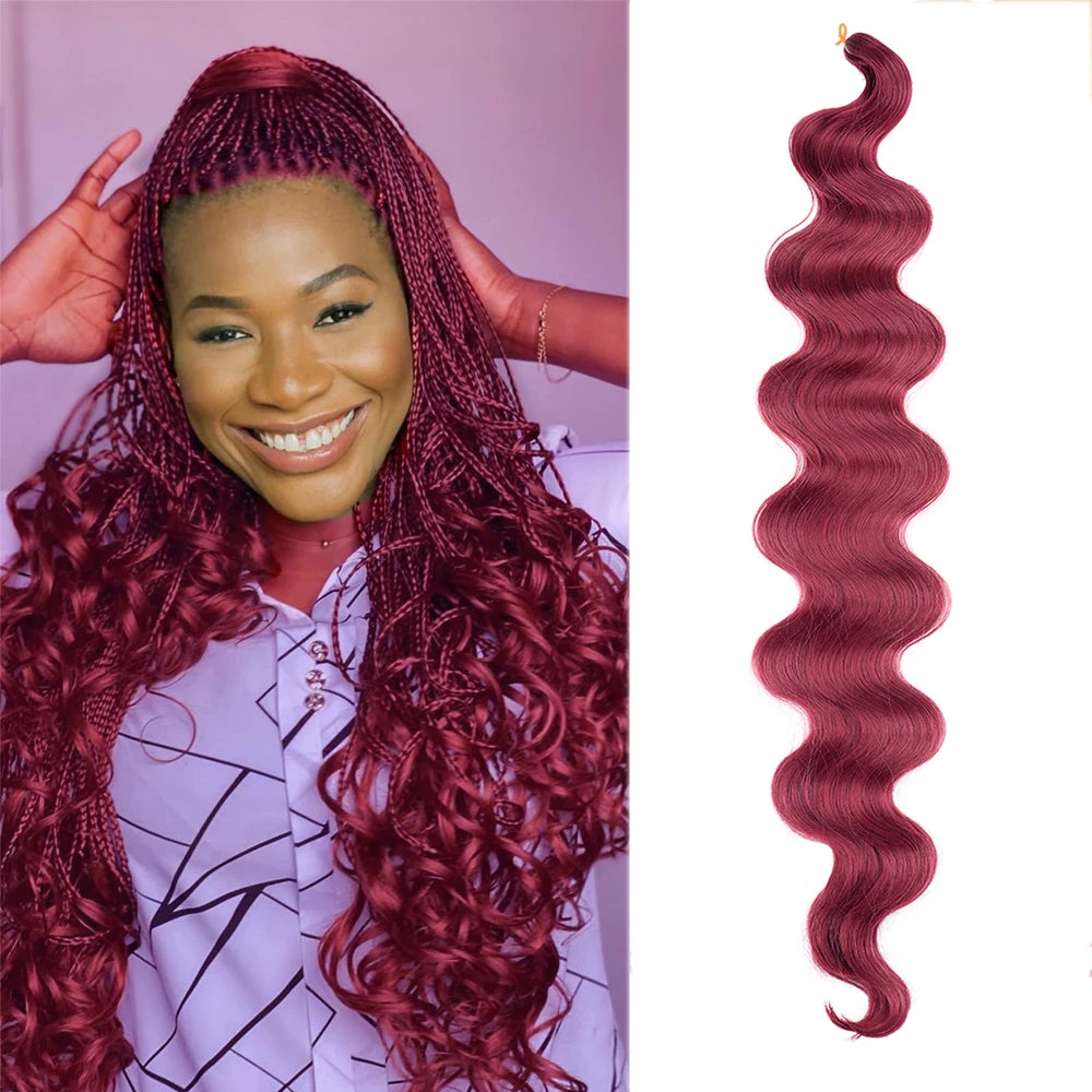 Deep Wave Hair Bundles 613 Piano Blonde Natural Synthetic Hair Extensions Ombre Thick Ponytail Loose Boho Braid Hair