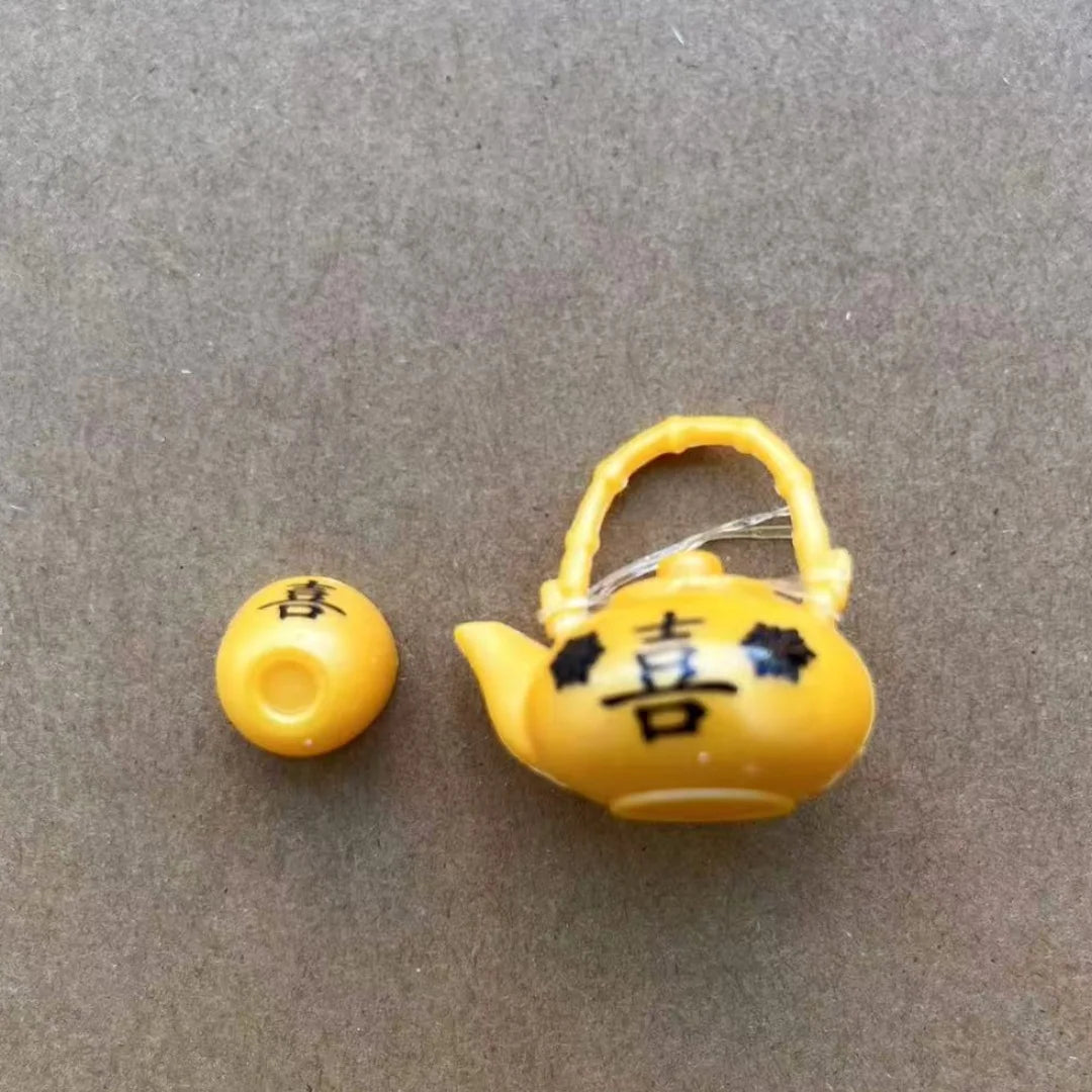 1/6 Doll DIY Accessories Set Floral Teapot Cups Earrings Glasses Doll Bags - Collectible Gift Toys for Doll Enthusiasts