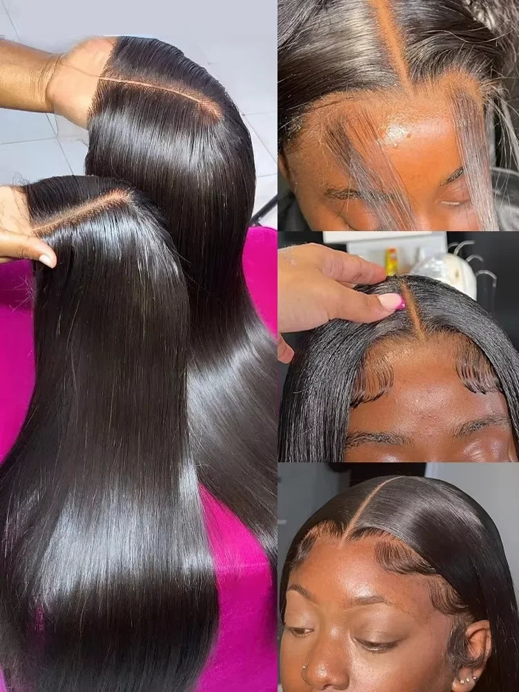 250 Density 13x6 Bone Straight Hd Lace Front Wig 40 Inch 13x4 HD Lace Frontal Human Hair Wigs For Women Brazilian Hair Wigs