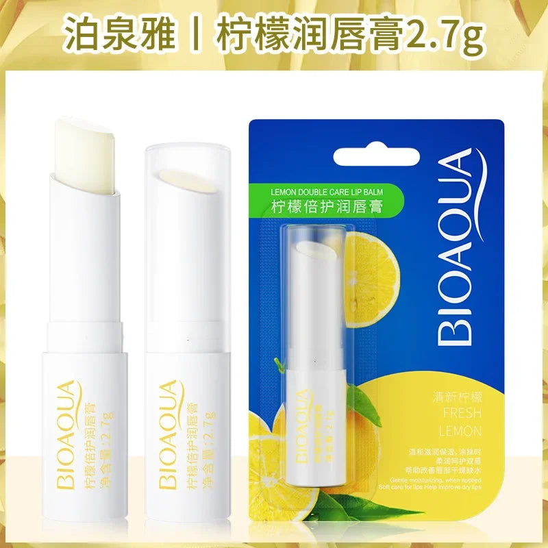 BIOAQUA Natural Aloe Moisturizing Lip Balm Colorless Refine Repair Lip Wrinkles for Woman Winter Lip Care 1 Pcs