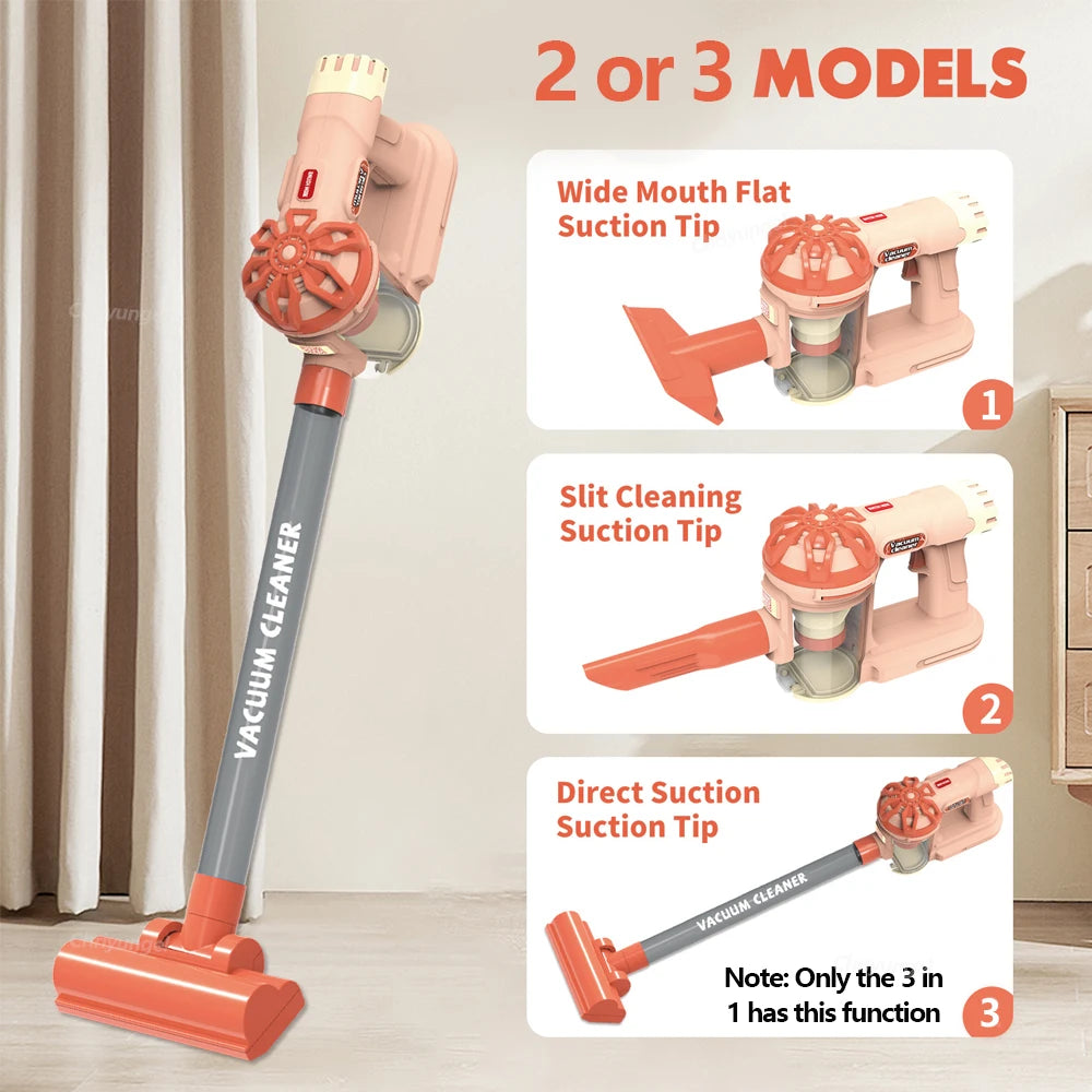 Kids Simulation Electric Vacuum Cleaner Toy Set Housekeeping Role Play Educational Toys for Toddlers Perfect Gift for Girls Boys