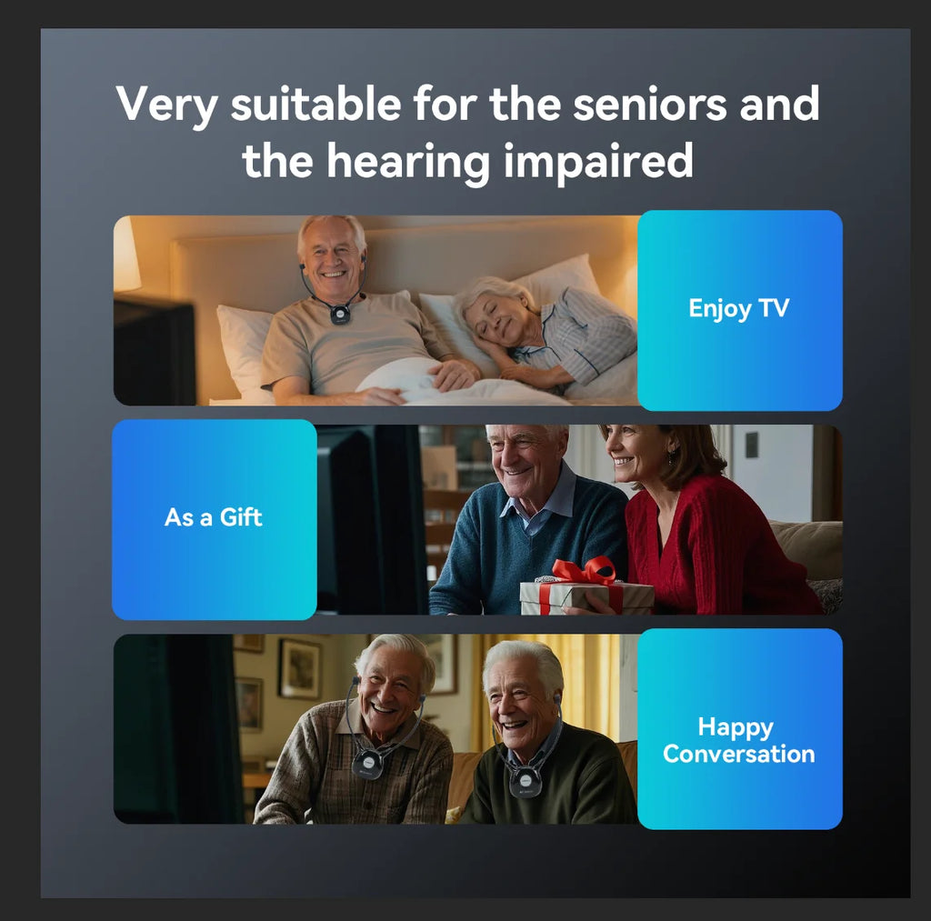 Retekess TA008 TV Hearing Aid Headphone Wireless TV Headset System