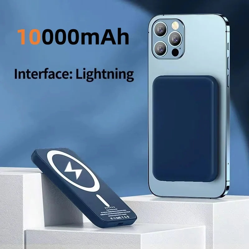 50000mAh Magnetic Power Bank Type-C Port External Battery Portable Wireless Charger for iPhone Xiaomi Huawei Spare Battery
