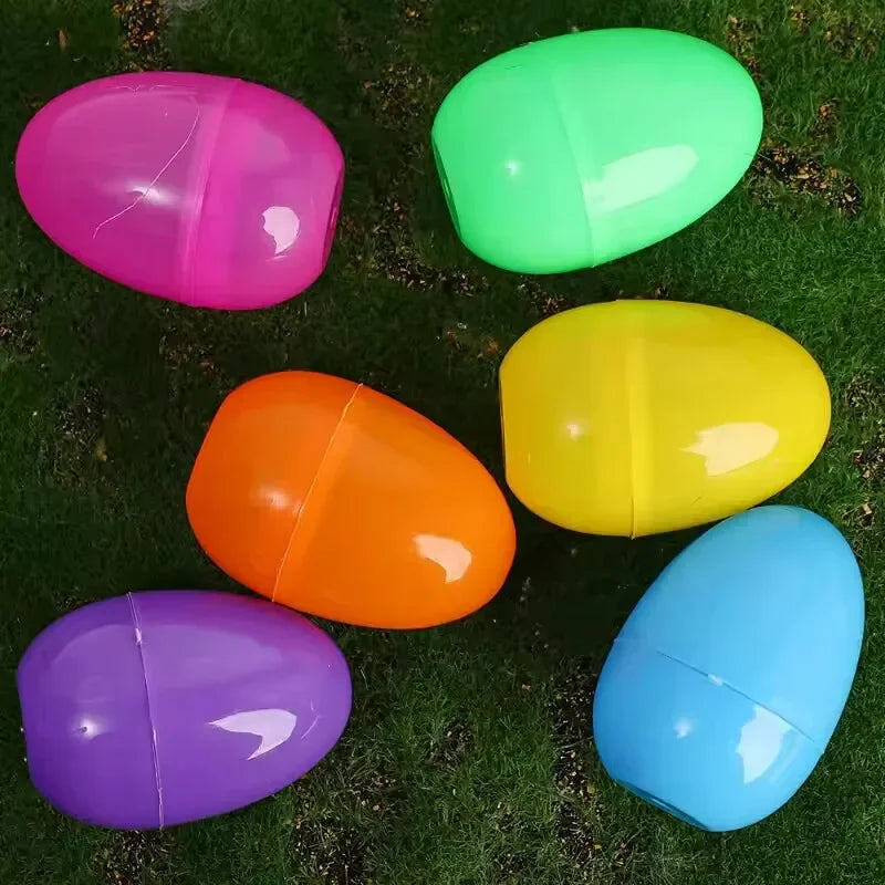 10/50PCS Plastic Easter Eggs Fillable Plastic Egg Kids Toy Colorful Gift Packaging Box Easter Party Hunt Game DIY Craft Supplies