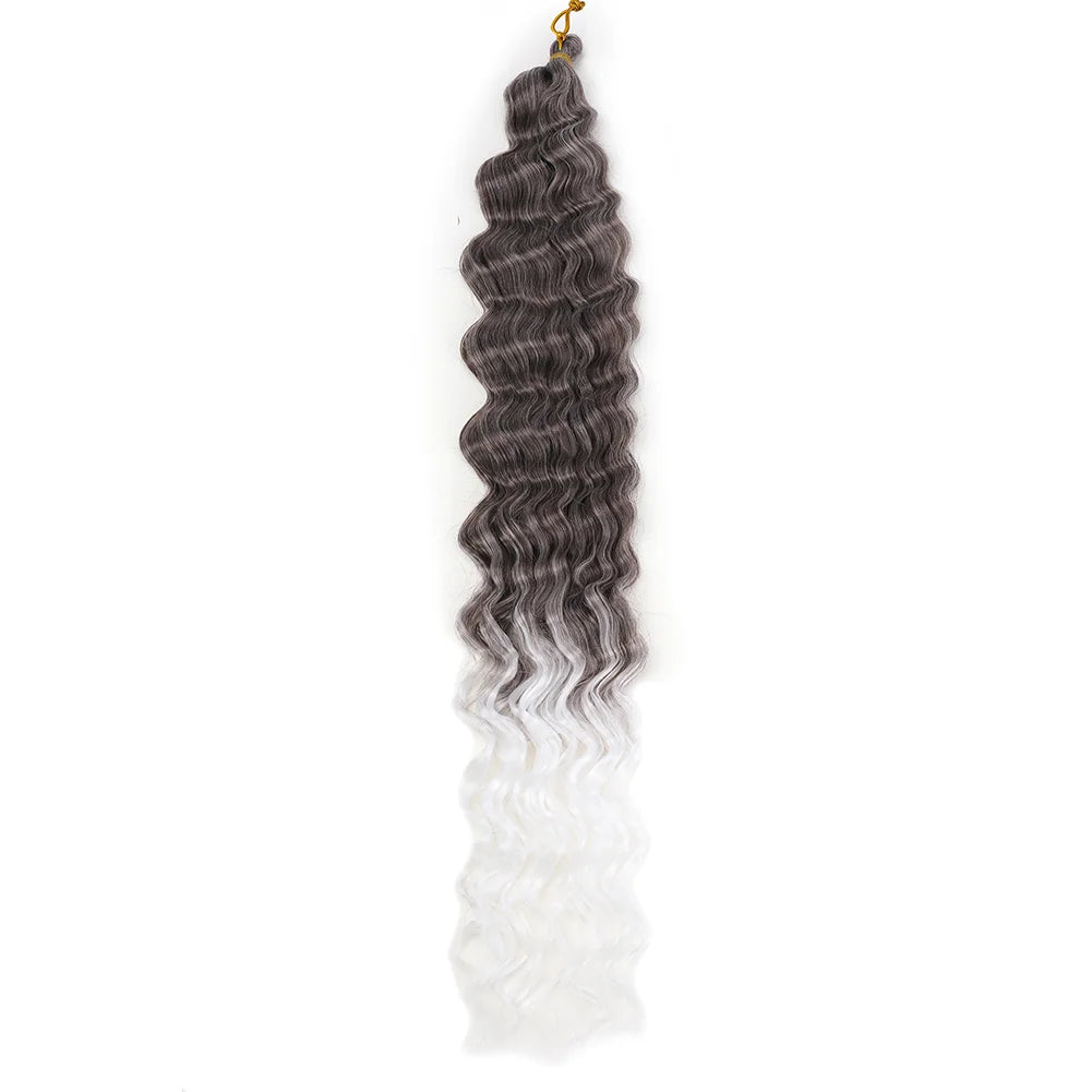 Water Wave Crochet Hair Extensions 30Inch Synthetic Twist Curly Crochet Braids Soft Bohemian Water Wave Braid Hair