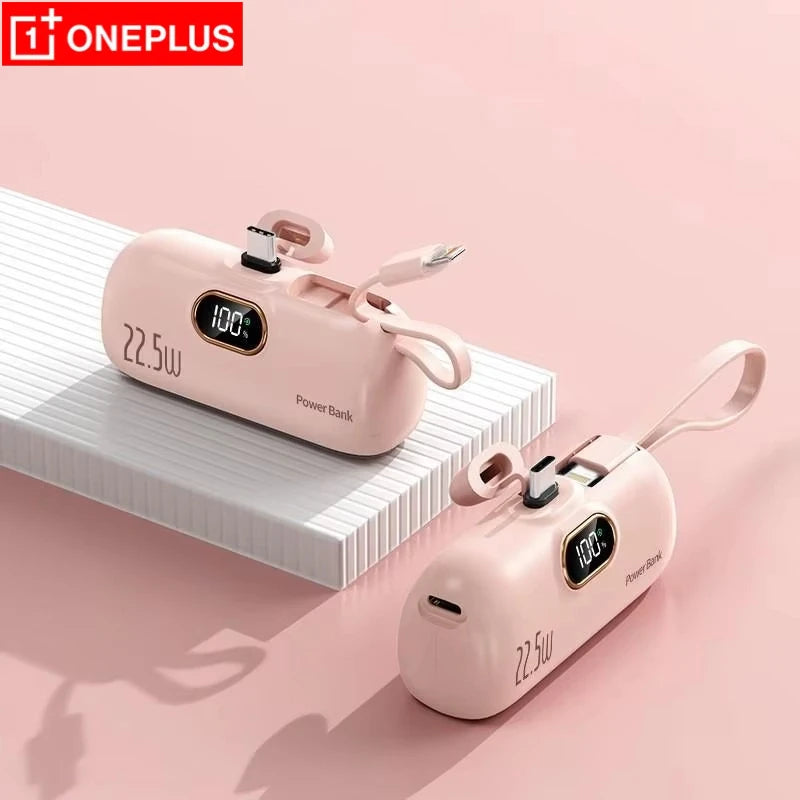 OnePlus 10000mAh Portable Power Bank 2- in-1 Fast Charger Lightweight High capacity Pocket Power Bank For IPhone Huawei Samsung