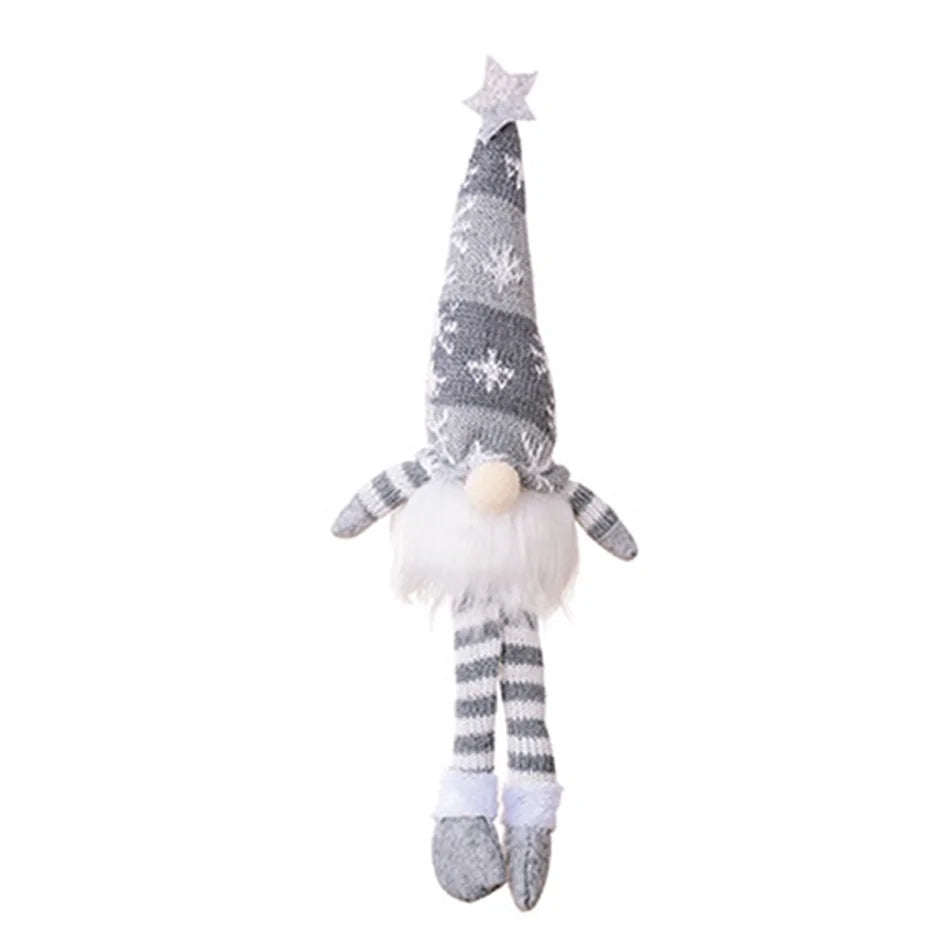 In Stock Santa Claus Plush Toy Decoration Winter Holiday Ornament for Snow Scene Fireplace Festive Christmas Hanging Decoration