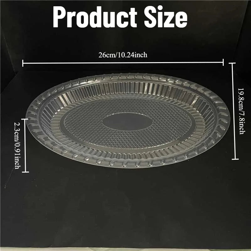 20/30/50PCS Disposable oval Plates Transparent Fruit Plastic Plates Salad Dessert Wedding Christmas Party Kitchen Supplies