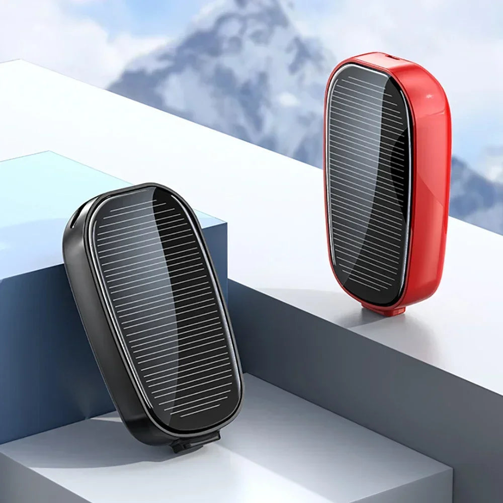 2025 New Solar Power Bank Mini Key Ring Powerbank Phone Portable Charger 1200mah External  Spare Battery for Xiaomi IPhone