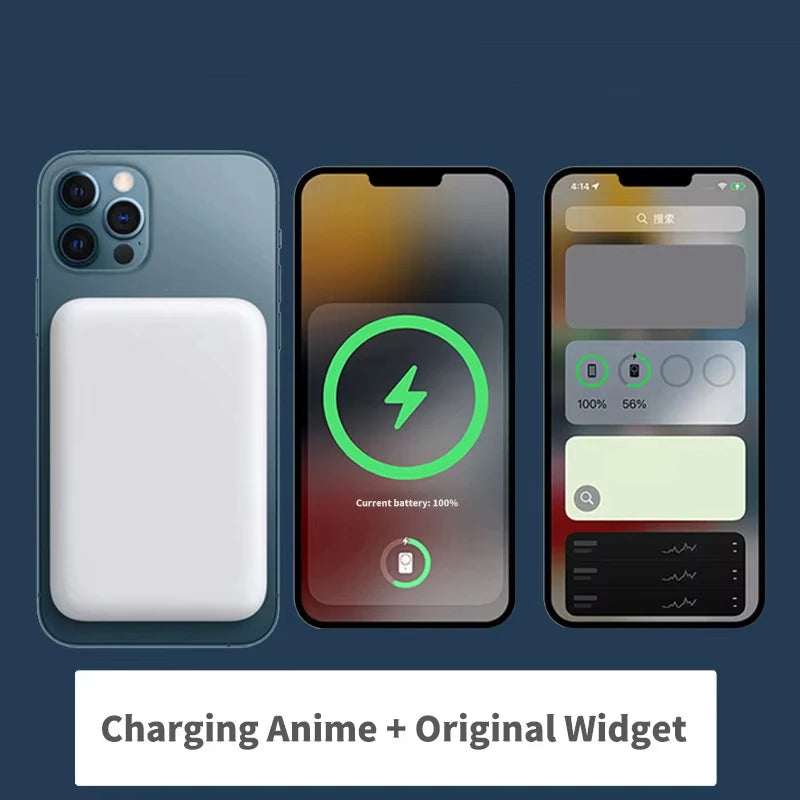 50000mAh Magnetic Power Bank Type-C Port External Battery Portable Wireless Charger for iPhone Xiaomi Huawei Spare Battery